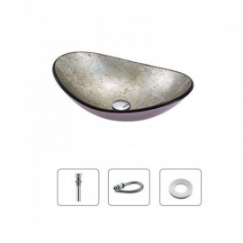 Tempered Glass Sink Without Faucet For Bathroom