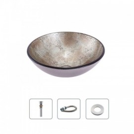 Simple Round Tempered Glass Basin For Bathroom