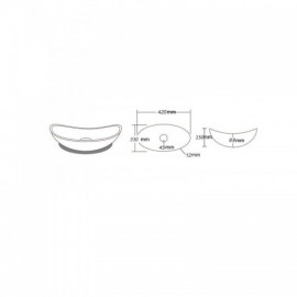 Tempered Glass Countertop Washbasin With Drain Pipe Mounting Ring