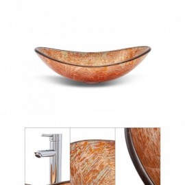 Tempered Glass Basin With Faucet For Bathroom Toilet
