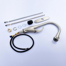 Brushed Copper Kitchen Mixer With Single Handle