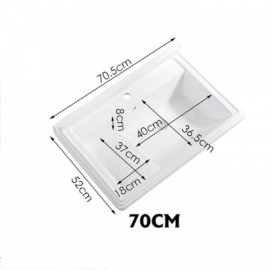 White Mobile Ceramic Basin With Drain Pipe Support In 304 Stainless Steel