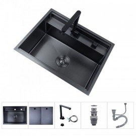 Undermount Kitchen Sink With Double Cover And Large Capacity Single Tank