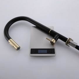 Black Gold Copper Pull Out Kitchen Faucet Single Handle