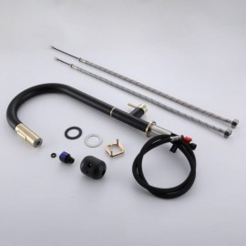 Black Gold Copper Pull Out Kitchen Faucet Single Handle