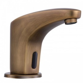 Antique Copper Basin Faucet Infrared Sensor Single Cold Water