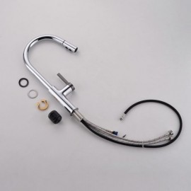 Single Lever Kitchen Mixer With Pull-Out Nozzle Black/Chrome