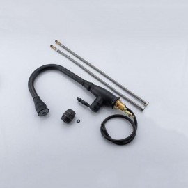 Copper Led Kitchen Mixer With Removable Nozzle Black/Chrome/Brushed Nickel