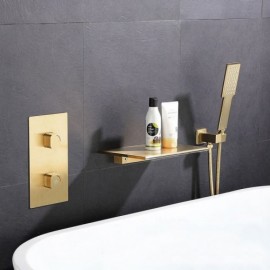 Classic Modern Bathtub Faucet Black/Chrome/Brushed Gold