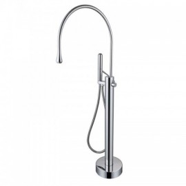 Dual Function Floor Mount Tub Faucet Black/Chrome/Brushed Gold