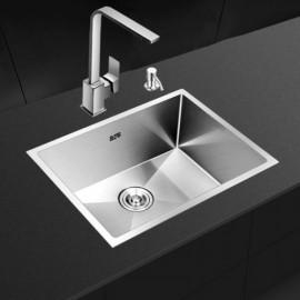 Stainless Steel Single Bowl Sink With Steel Drain For Kitchen