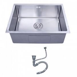 Stainless Steel Single Bowl Sink With Steel Drain For Kitchen
