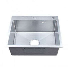 304 Stainless Steel Manual Single Sink With Drainage Soap Dispenser Without/With Faucet
