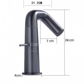 Contemporary Copper Chrome/Gray Washbasin Faucet For Bathroom