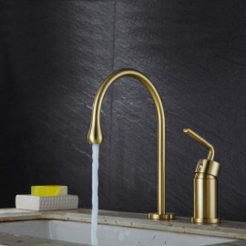 Modern Copper Brushed Gold/Black/Chrome Basin Faucet For Bathroom