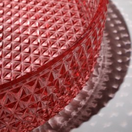 Red Countertop Basin In Round Glass For Bedroom Hotel Bathroom