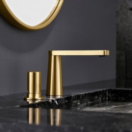 Modern Gold Classic Single Handle Basin Mixer For Bathroom