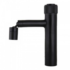 Black Copper Basin Mixer With Push Button For Bathroom