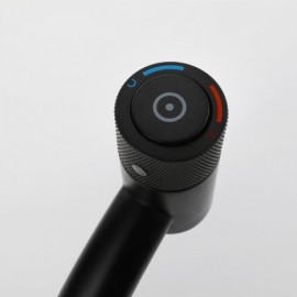 Black/Brushed Gold Basin Mixer With Push Switch For Bathroom