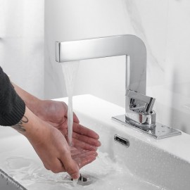 Single Handle Basin Faucet For Bathroom Black/Chrome/White/Brushed Nickel