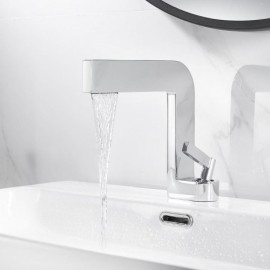 Single Handle Basin Mixer For Bathroom Black/Chrome/White/Brushed Nickel