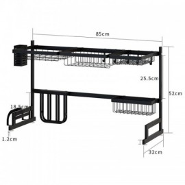 Stainless Steel Sink Rack Retractable Kitchen Storage Shelf 2 Sizes