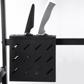 Stainless Steel Sink Rack Black Storage Shelf For Kitchen