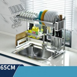 Silver 304 Stainless Steel Storage Rack For Kitchen Utensils