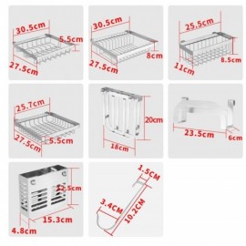 304 Stainless Steel Sink Rack Silver Kitchen Utensil Storage Shelf