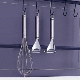 Black Stainless Steel Storage Rack Shelf For Kitchen Utensils