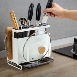 Multifunctional Kitchen Utensil Storage Rack 4 Colors Available