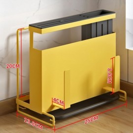 Multifunctional Kitchen Utensil Storage Rack 4 Colors Available