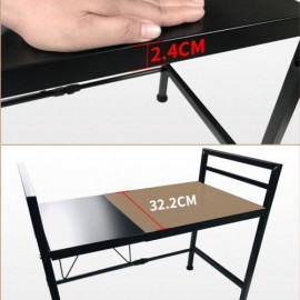 Black Stainless Steel Retractable Kitchen Shelf Storage Rack