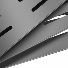 Black Stainless Steel Retractable Kitchen Shelf Storage Rack