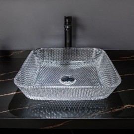 Transparent Glass Sink For Bathroom Toilet