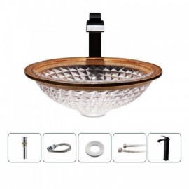 Simple Modern Transparent Glass Basin For Bathroom