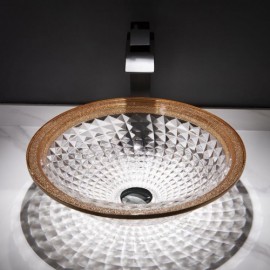 Simple Modern Transparent Glass Basin For Bathroom