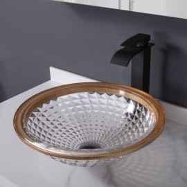 Simple Modern Transparent Glass Basin For Bathroom