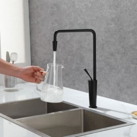 Copper Kitchen Mixer With Single Handle Black/Brushed Gold