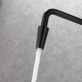 Copper Kitchen Mixer With Single Handle Black/Brushed Gold