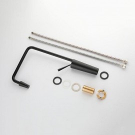 Copper Kitchen Mixer With Single Handle Black/Brushed Gold