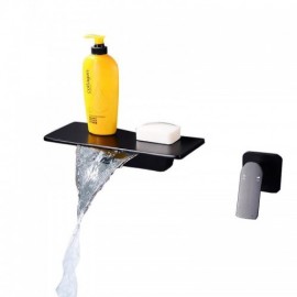 Black/White Waterfall Wall-Mounted Basin Mixer For Bathroom