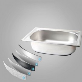 Black Stainless Steel Wall-Mounted Single Sink With Aluminum Support For Kitchen Optional Faucet