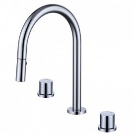 Modern Two Handle Basin Faucet Chrome/Black/Brushed Gold