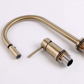 Copper Basin Mixer Single Handle Chrome/Black/Brushed Gold