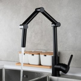 Modern Designer Kitchen Mixer Foldable In Solid Copper Black/Chrome/Brushed Nickel