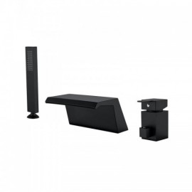 Classic Black Copper Bathtub Faucet With Hand Shower For Bathroom