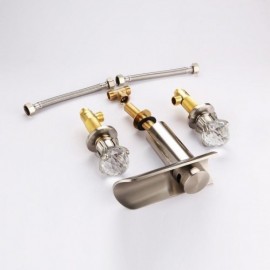 Modern Basin Faucet Brushed Gold/Chrome/Brushed Nickel Crystal Handle