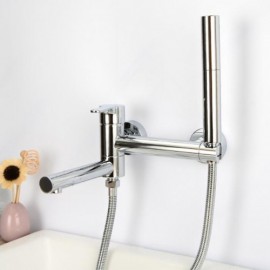 Wall-Mounted Copper Bathtub Faucet 3 Models In Modern Style