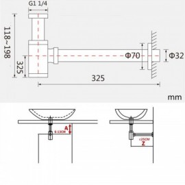 Copper Gold Anti-Odor Drainage Pipe Wall Mounted With Water Pipe For Sink Basin